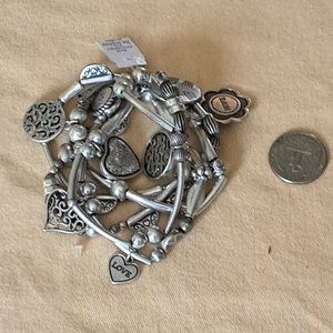 NWT & LS GIFT BOX, lia sophia "Menagerie" Stretch, Bangle Bracelet, RV$98